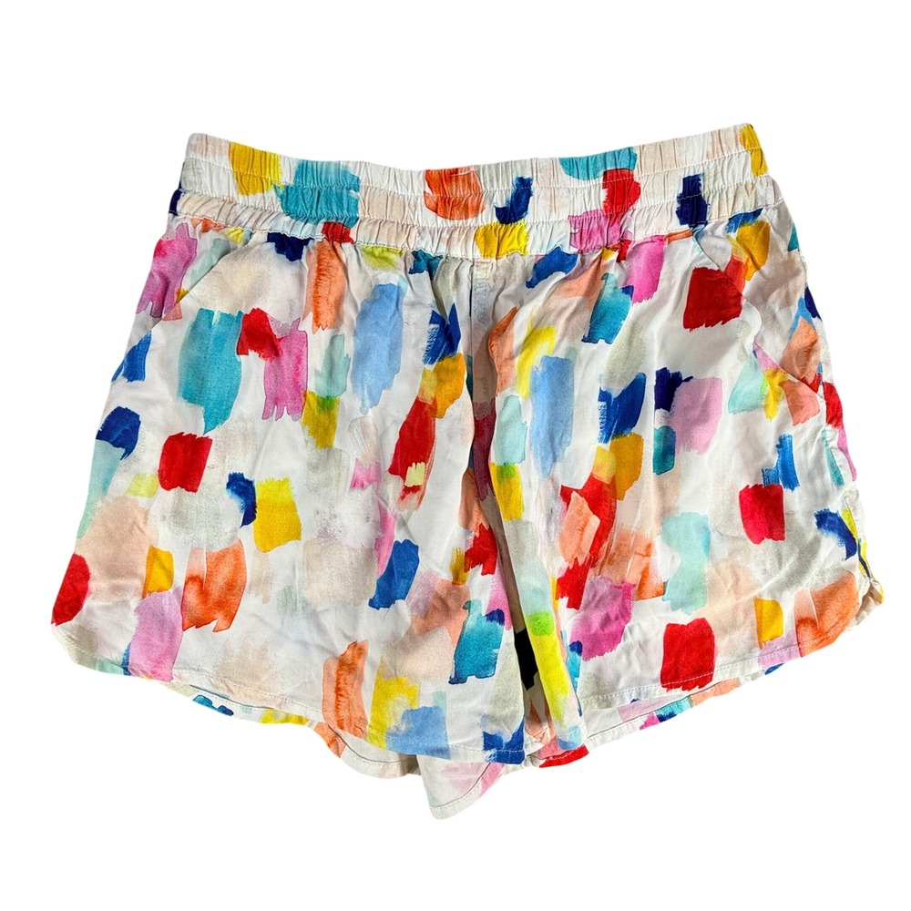 Marine Layer Womens Shorts Abstract‎ Brushstroke Print S Multi Color Pull On